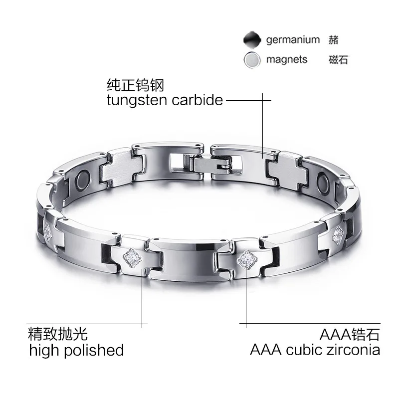 

SANDEI Jewelry bracelet magnetite healthcare Tungsten bracelets for man WBRM-006