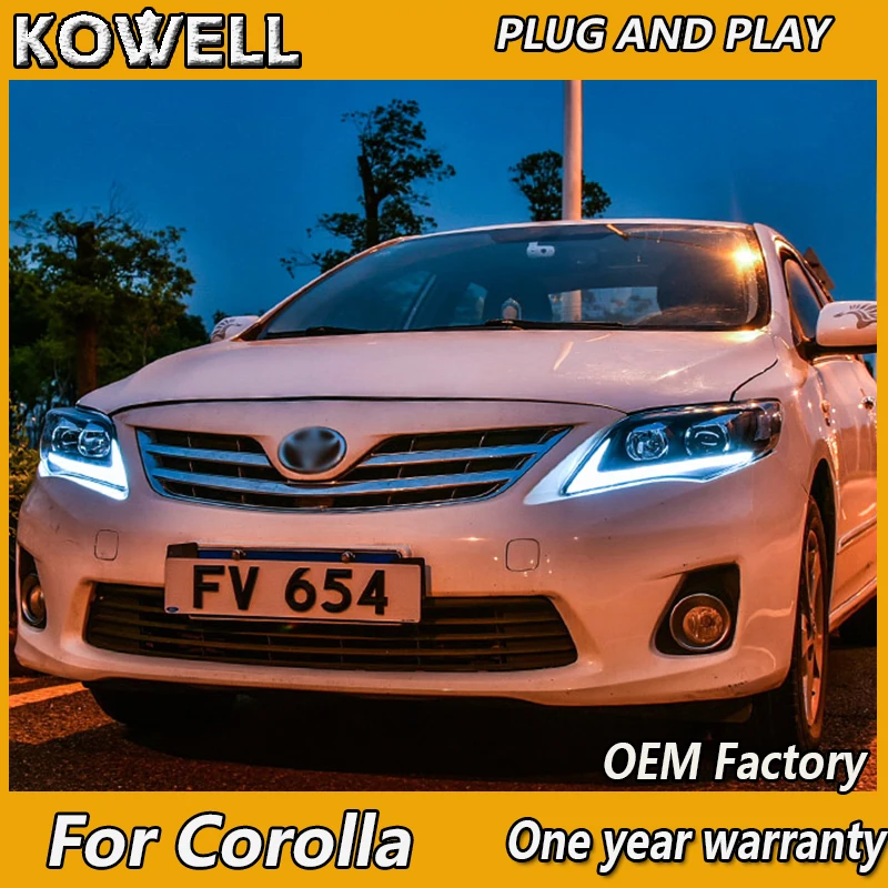 

KOWELL Car Styling for Toyota Corolla Headlights 2011-2013 Altis LED Headlight DRL Bi Xenon Lens High Low Beam Parking Fog Lamp