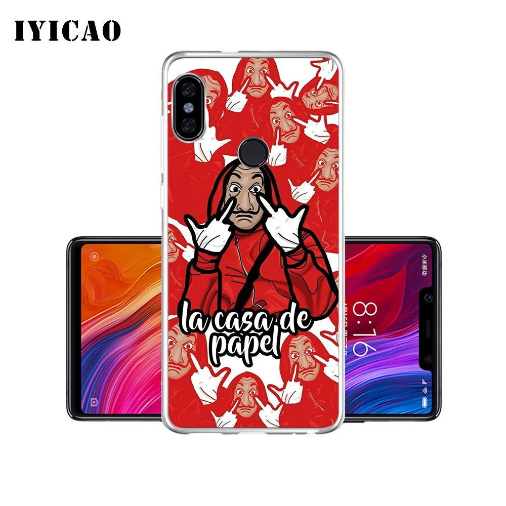 IYICAO La Casa De Papel Мягкий силиконовый чехол для телефона Xiaomi Mi 9 8 SE 6 A1 A2 Lite F1 MIX2S MIX3 TPU