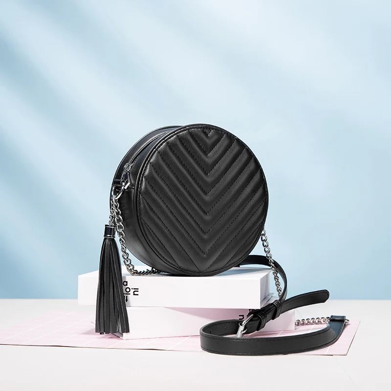 

BXX Sac / 2019 Luxury Women Designer Shoulder Crossbody Bag Solid Color Zippet Pu Leather Handbag Tassel/chain Black ZC914