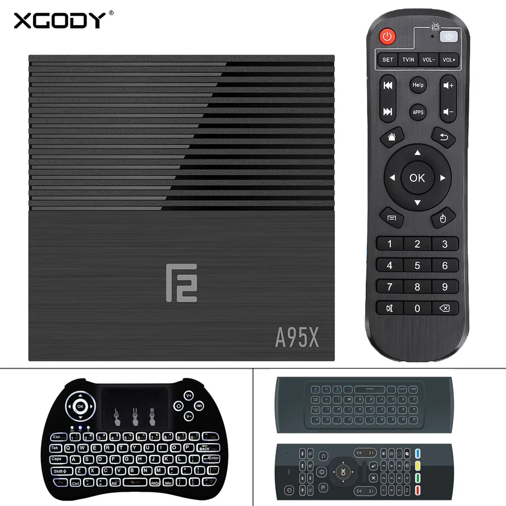 XGODY New A95X F2 Phone APP Control Android 9.0 Smart TV Box 4GB 32/64GB Amlogic S905X2 Quad Core Dual 2.4G/5G WIFI Media Player XGODY New A95X F2 Phone APP Control Android 9.0 Smart TV Box 4GB 32/64GB Amlogic S905X2 Quad Core Dual 2.4G/5G WIFI Media Player