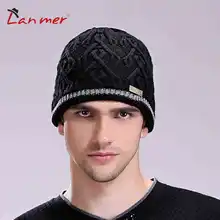 Lanmer male winter hat outdoor fashion knitted hat knitted hat hiphop cap