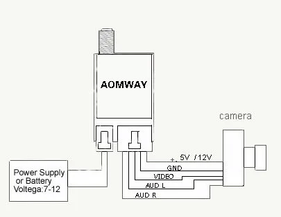 8 км большой радиус действия FPV Aomway 5,8G 1000mw 1W TX беспроводной Aodio видео передатчик камера Дрон(совместимый Fatshark Skyzone