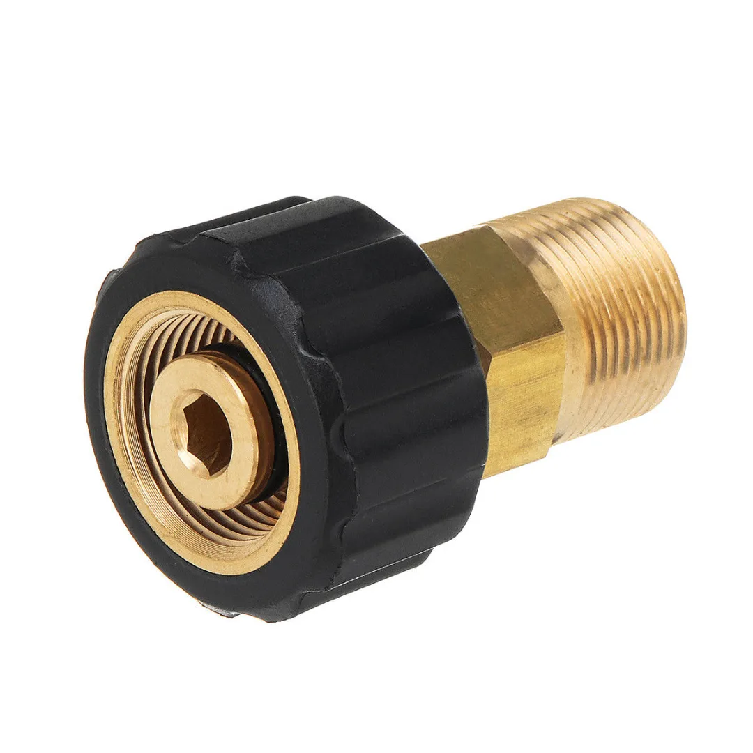 

Mayitr Pressure Washer Hose Couplings Screw Nipple M22 Male/15mm To M22 Female/14mm Adapter Pressure Watering Tool