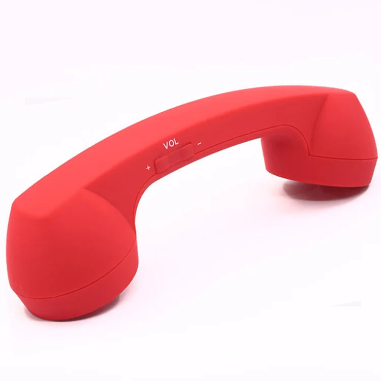 Bluetooth ретро телефон приемники гарнитур для мобильного телефона наушники для samsung huawei Xiaomi классические наушники микрофон - Цвет: Красный
