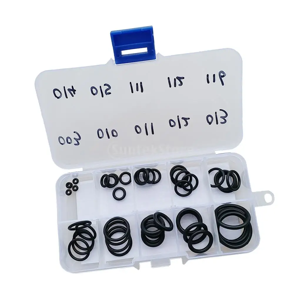 50Pcs Assorted 10 Sizes Scuba Diving O-ring Kit Nitrox Rubber Dive Gear Seal Rings Washers Repair Replacement Diver Accessories