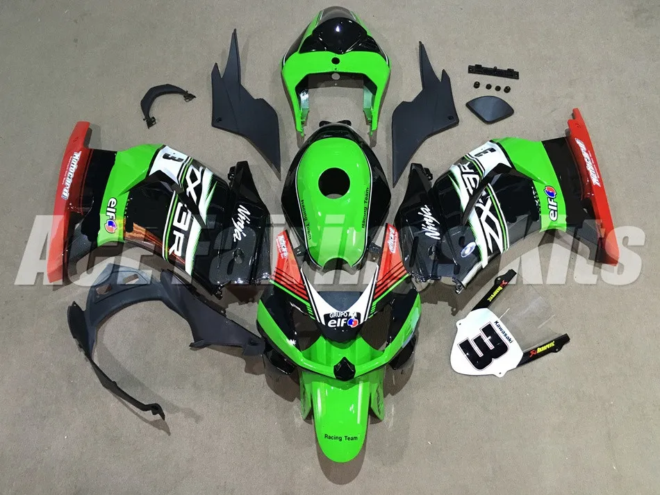 

New Injection ABS Fairing kit for Kawasaki ninja250 2008-2014 EX250 250 2008 09 10 11 12 13 14 fairings +Tank cover green red