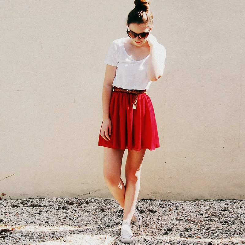 Женская шифоновая плиссированная мини юбка с высокой талией|chiffon mini skirt|skirt pleatedmini