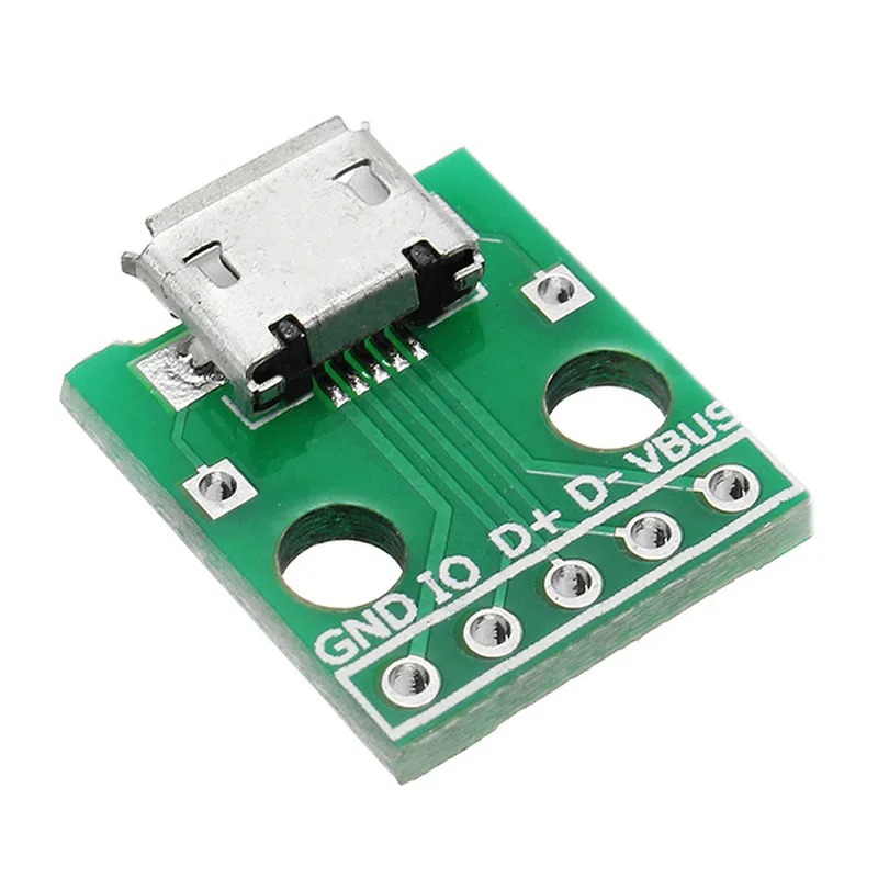 20 шт. Micro USB для Dip Гнезда B Тип микрофона 5P патч с паяльной адаптерной платой RC