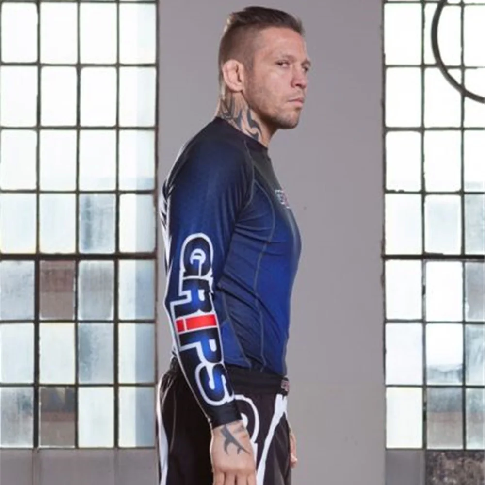 2019 MMA Футболка мужская BJJ Rashguard Jiu Jitsu NO GI Muay Thai боевые искусства ушу спортивные