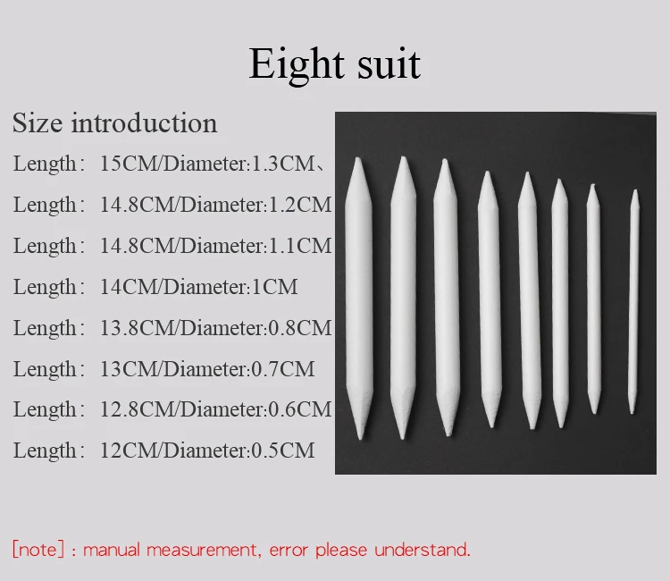 3/6/8/12 шт двойной головкой прочный искусство рисования инструмент пастельных растушевка Tortillon Материал Escolar чертежная бумага карандаш