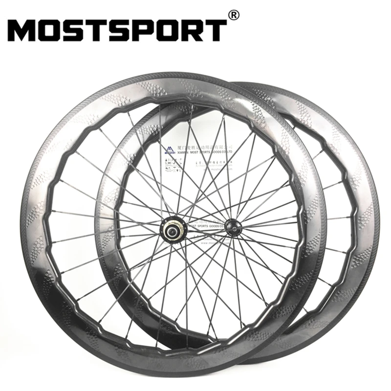 

NSW454 Dimpled 58mm Tubular Carbon Wheels With Powerway R36 Hubs
