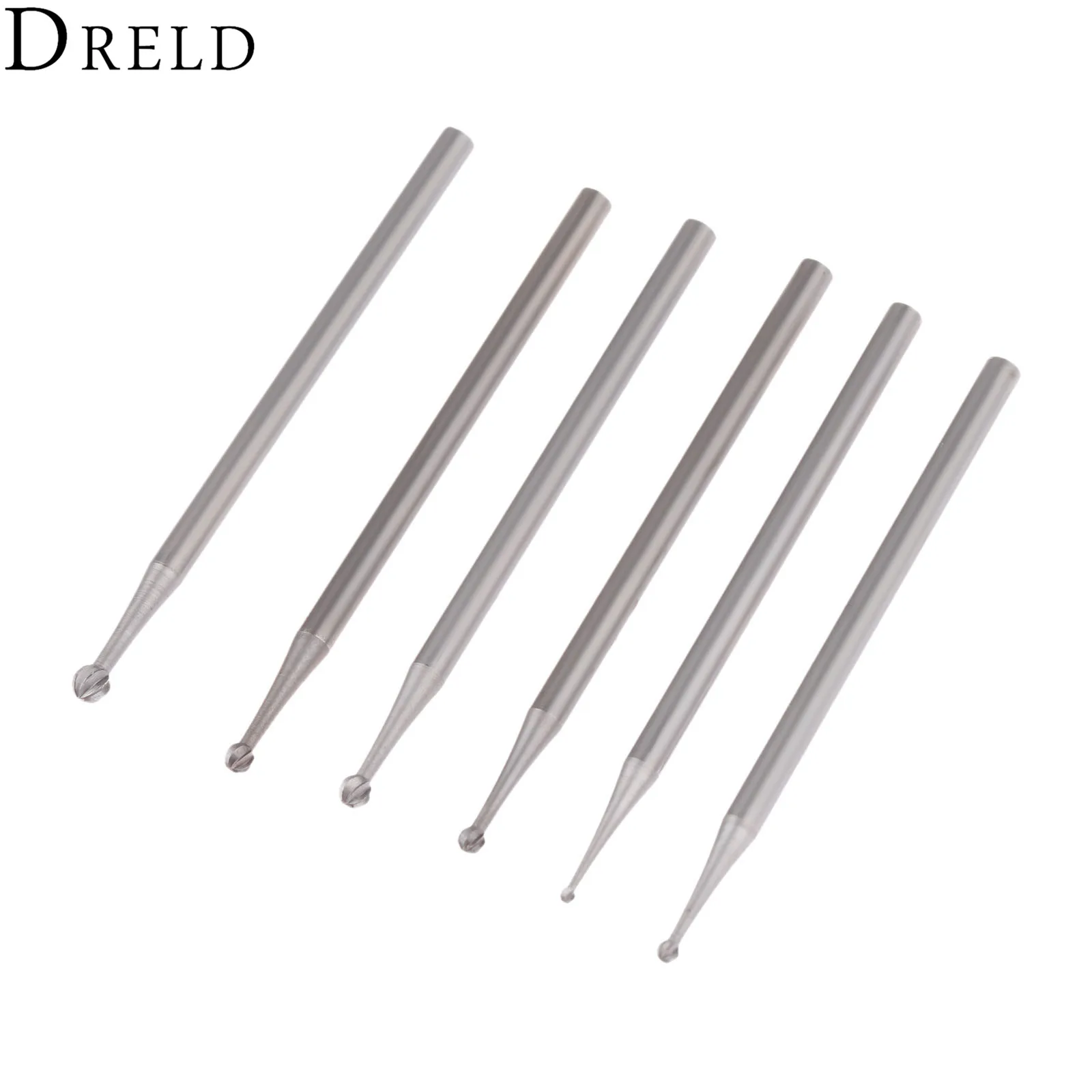 DRELD 6 шт. Аксессуары Dremel 2 35 мм хвостовик алмазный шлифовальный шарик головка