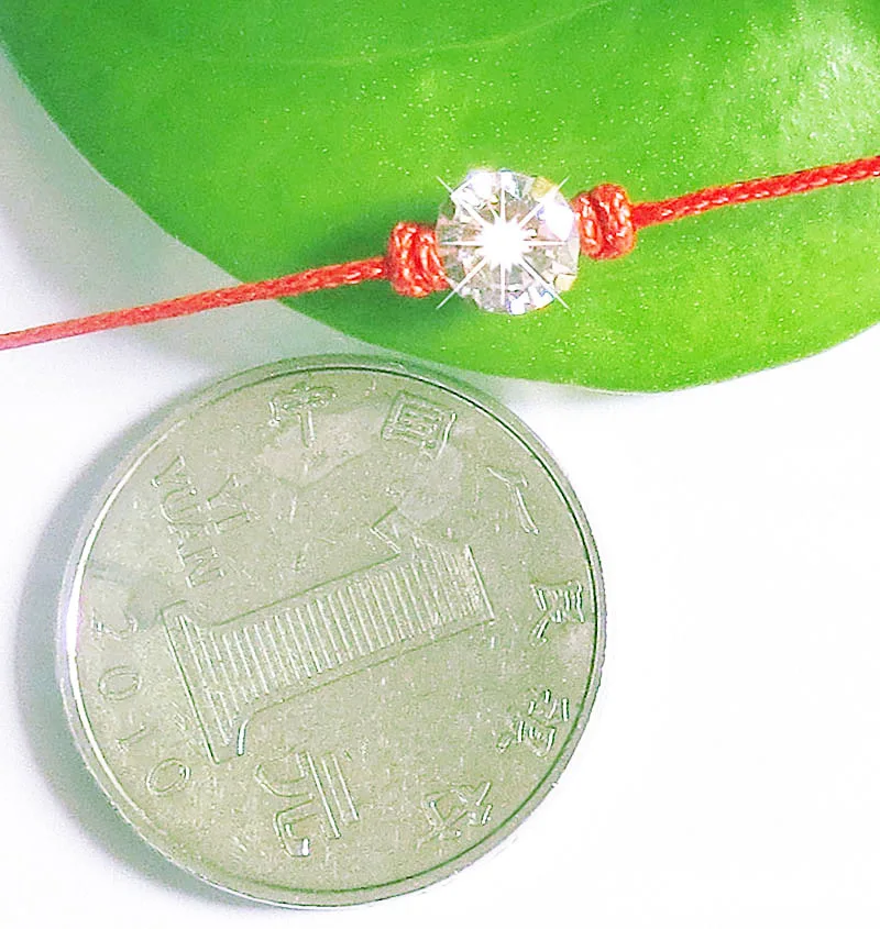 Модные красные Нитки Строка Один Кристалл Имитация циркона красная линия