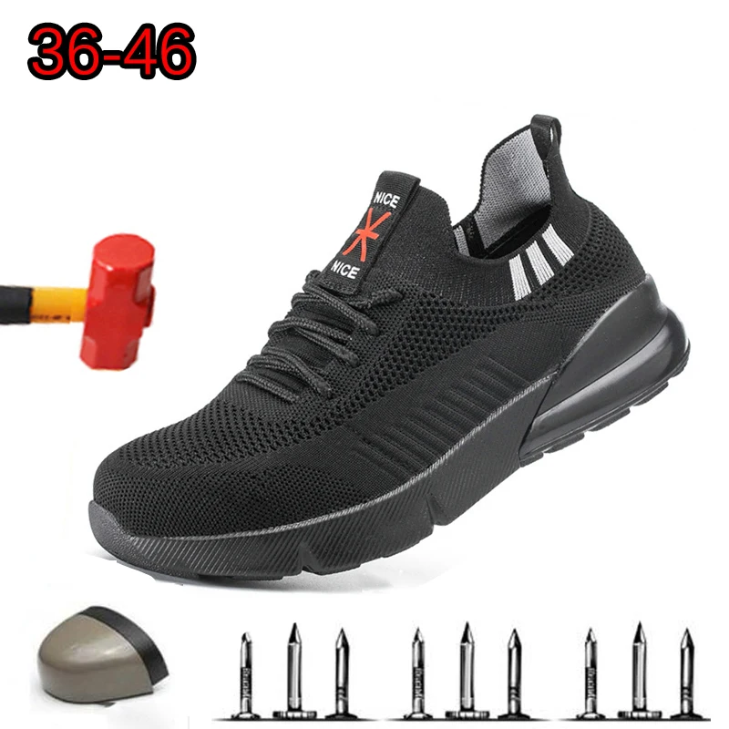 

New Casual Labor Insurance Sports Shoes Men's Steel Toe Cap Slip Safety Slip Resistant Breathable Wear Safety Shoes
