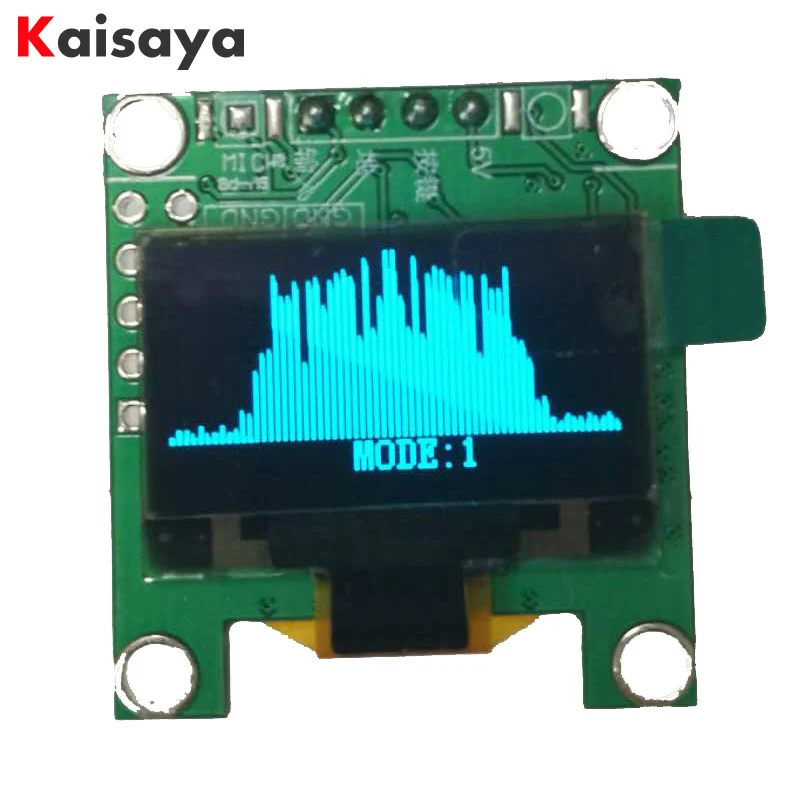 0,96 дюймов OLED Музыка Аудио спектр индикаторный усилитель доска индикатор уровня музыкальный ритм анализатор дисплей модуль DIY G7-001