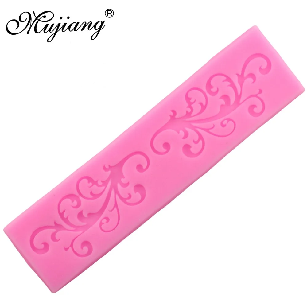 

Mujiang Flower Vine Cake Boeder Silicone Molds Cupcake Fondant Cake Decorating Tools Chocolate Gumpaste Moulds CD153
