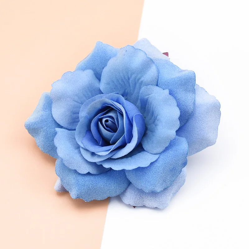 2 шт. высококачественные шелковые розы рождественские украшения для дома Свадебные Декоративные цветы венки diy Подарочная коробка искусственные цветы - Цвет: blue