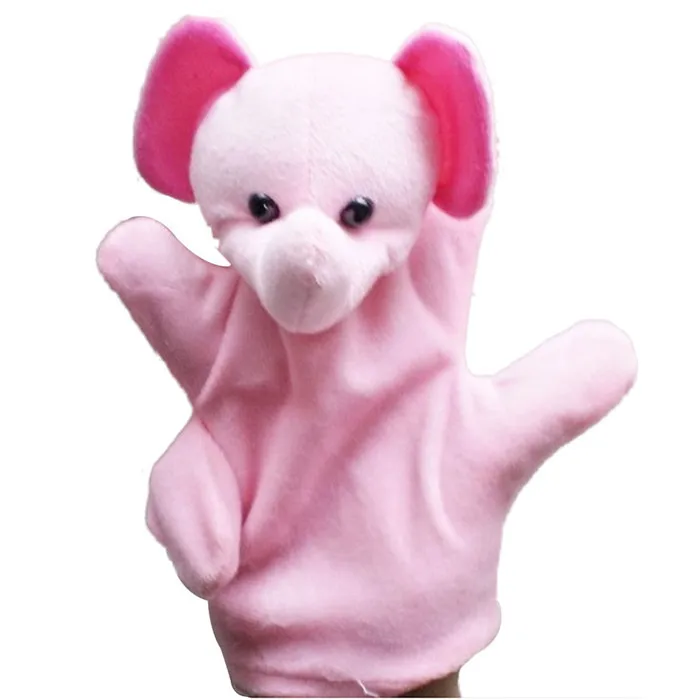 Пальчиковые Куклы Животные хлопок ручные марионетки руки перчатки Кукольный Finger игрушки, плюшевые слоны для детей образовательные
