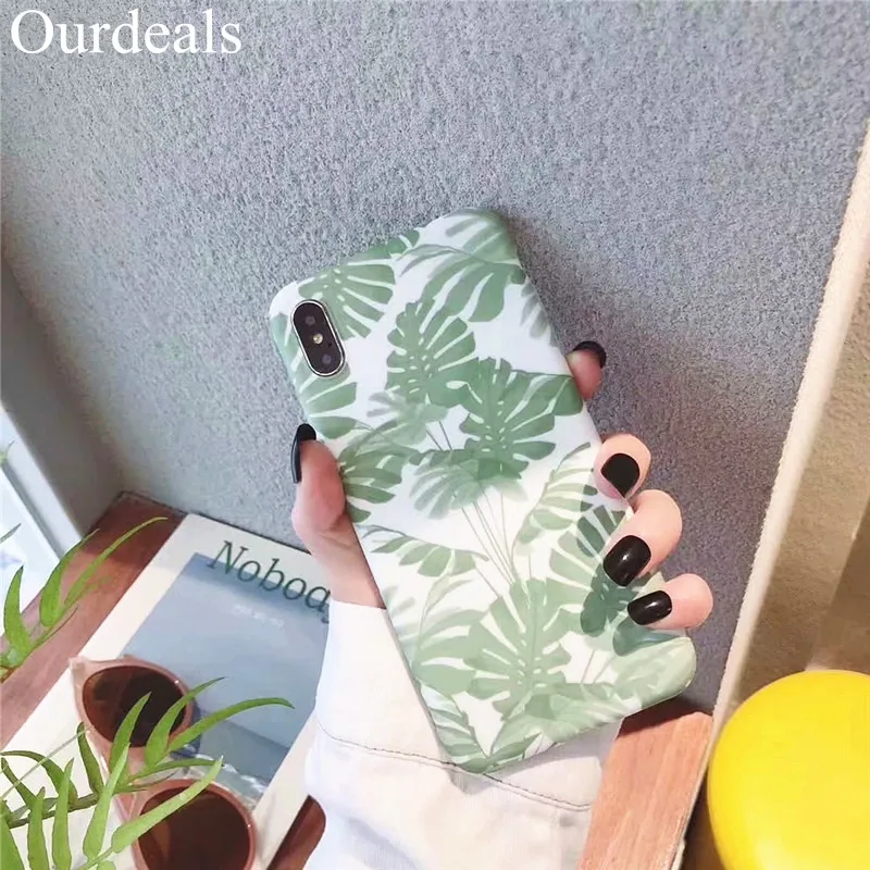 Ourdeals Summer Banana Leaf Phone Case For Huawei P20 P30pro Mate10 20 Nova2s 3 3i Honor 9 10 IMD Scrub Soft All Inclusive Cover | Мобильные