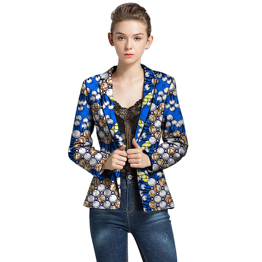 

Dashiki African Wax Jacket Print Clothes for Women Suit Full Sleeve Notched Plus Size 6xl African Women Jacket Coat