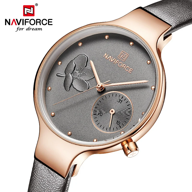 NAVIFORCE роскошные брендовые модные женские часы кварцевые стразы наручные