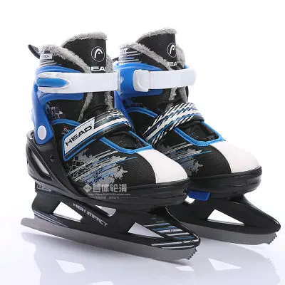 Взрослый ребенок Регулируемый ледяной скейт обувь для трюков ледяное лезвие коньки мяч нож с орнаментом хоккейный нож настоящий ледяной Скейтбординг ID12 - Цвет: flower size S blue