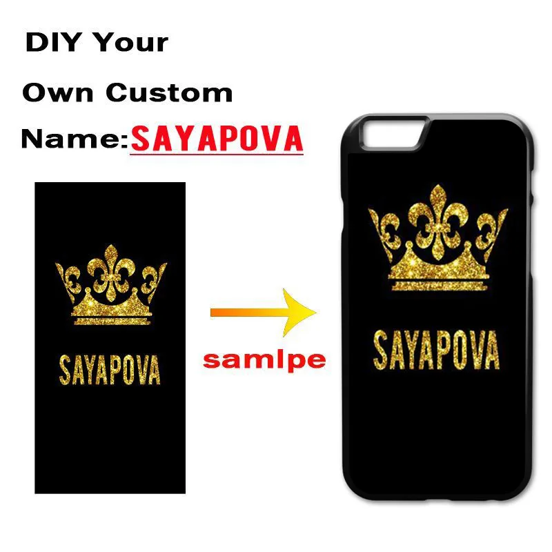 

DIY Custom Name Crown Cover Case for iPhone 5 5S SE 6 6S 7 8 Plus X Samsung Galaxy S5 S6 S7 S8 Plus A5 A7