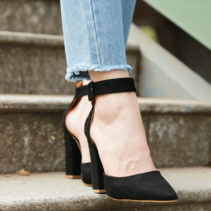 Classic High Heels Ankle Strap Shoes