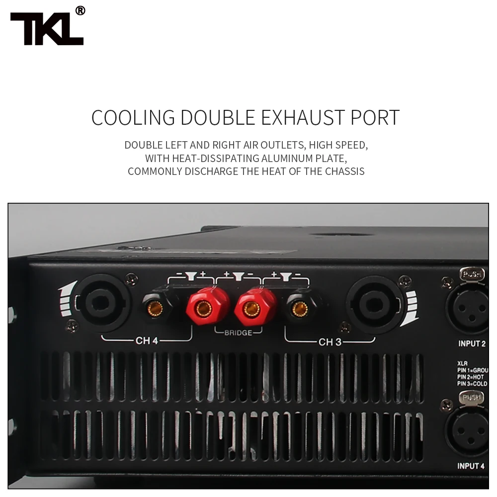 Профессиональный усилитель TKL 8ohm 1000 Вт * 4 PX4100 четырехканальный мощности