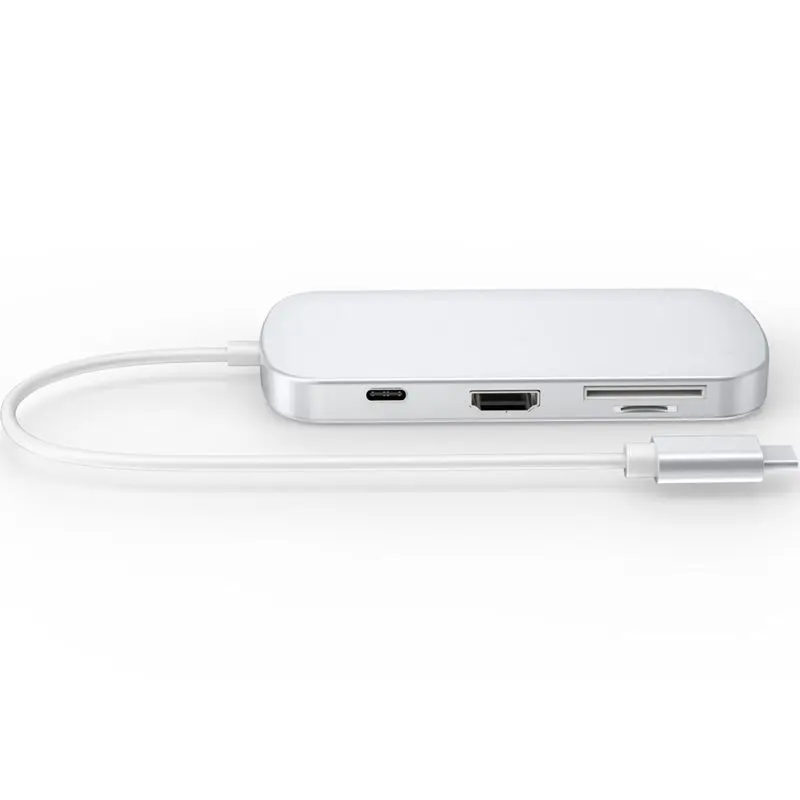 Док-станция type-C хаб-конвертер Hdmi+ кардридер+ концентратор+ Pd преобразователь type-C