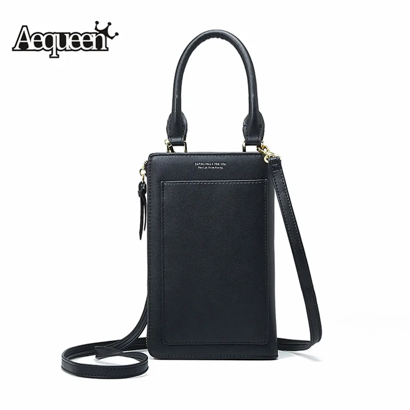 

AEQUEEN Woman Long Wallets Women Crossbody Bag Female Purse Leather Clutch Lady Multi-Function Small Handbag Girls Phone Purses
