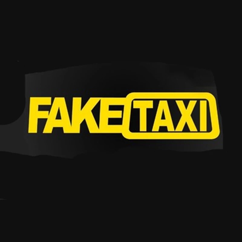 2Pcs FAKE TAXI Car Sticker Decal Emblem Self Adhesive Vinyl Stickers for Car Van M8617