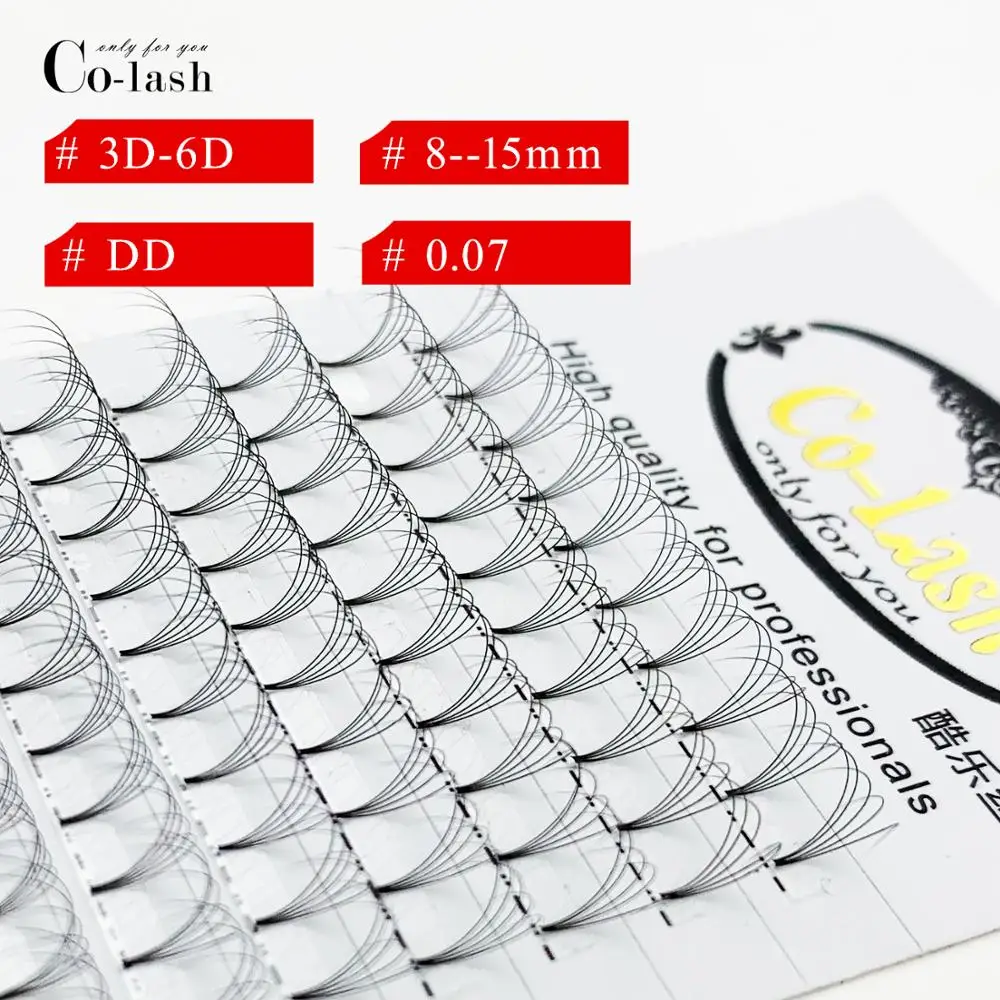 

Colash 3D 4D 5D 6D Russian Volume color Eyelashes Extension DD Curl Premade Fans Lash Hot Selling Eyelash Individual Extensions