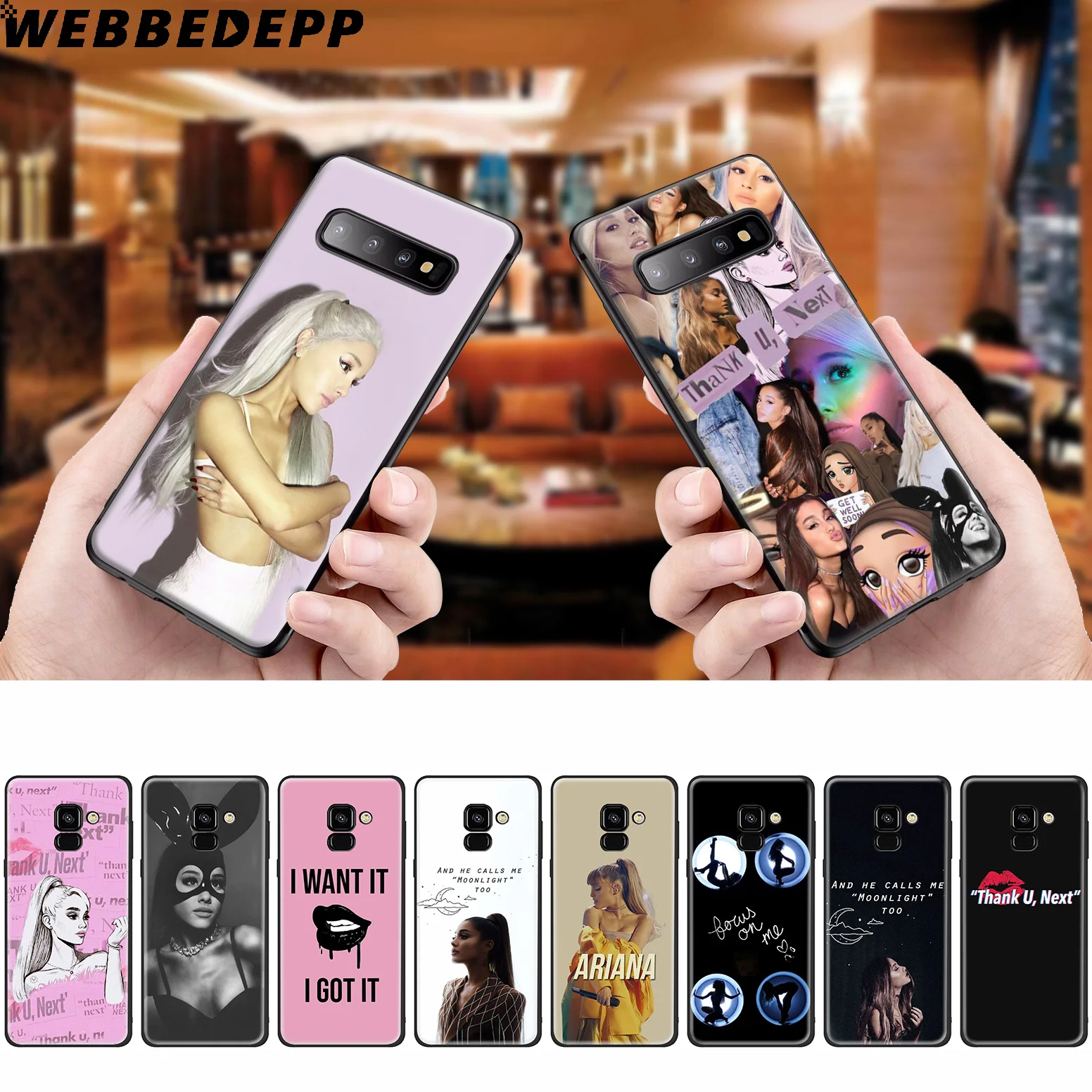 WEBBEDEPP Ariana Grande силиконовый чехол для Samsung Galaxy A3 A5 A6 A7 A8 A9 A10 A20 A30 A40 A50 A70 M10 M20 M30 |