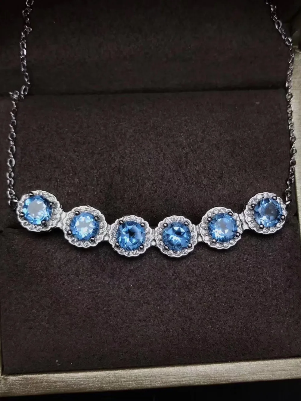 Женское колье с топазом Fidelity Ювелирное Украшение из стерлингового серебра s925