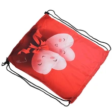 День Святого Валентина цифровой печати рюкзак пачки мешок с веревкой рюкзак милый сердце/лук