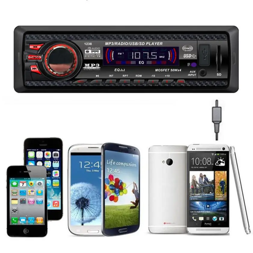 2018 Лидер продаж новый автомобильный аудио стерео в тире FM с MP3-плеером USB SD вход AUX