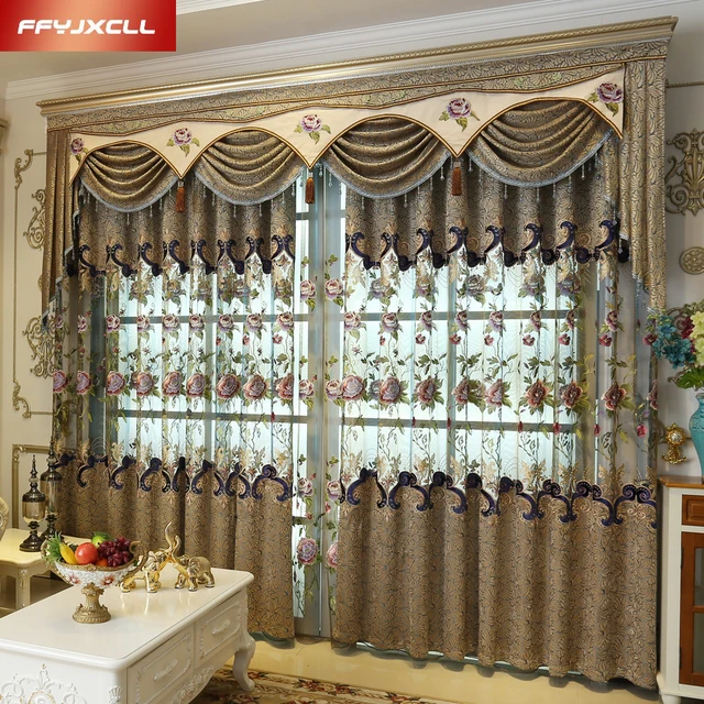 Cheap Beautiful Flowers Tulle Luxury Embroidered Valance Decoration Curtain For living Room Bedroom Window Treatment Drapes Cheap Beautiful Flowers Tulle Luxury Embroidered Valance Decoration Curtain For living Room Bedroom Window Treatment Drapes