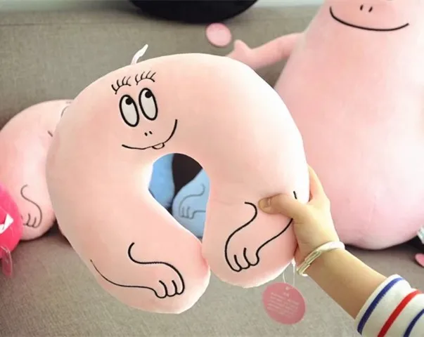 Редкая большая подушка для талии Barbapapa u-образная Подушка Мягкая набивная аниме плюшевая игрушка в подарок