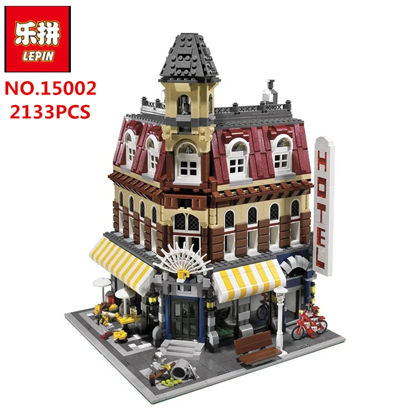 

DHL KING 84002 2133Pcs Cafe Corner Model Building Kits Blocks Kid Toy Gift Compatible With 10182 15008 15039