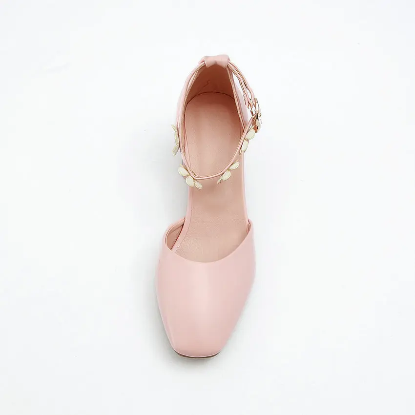 Style pezzi 43 Size Due Bottoni Sweet 34 Bianco Esveva Blu Shoes Donna quadrati Flower Rosa Spring 2017 Pu High Tops Décolleté 1TIZOx