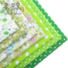 Тонкая хлопковая ткань Лоскутные материалы для шитья скрапбукинга ткань для скрапбукинга жировые кварталы ткани для стёганого одеяла рукоделие узор 50*50 см зеленый 7 шт