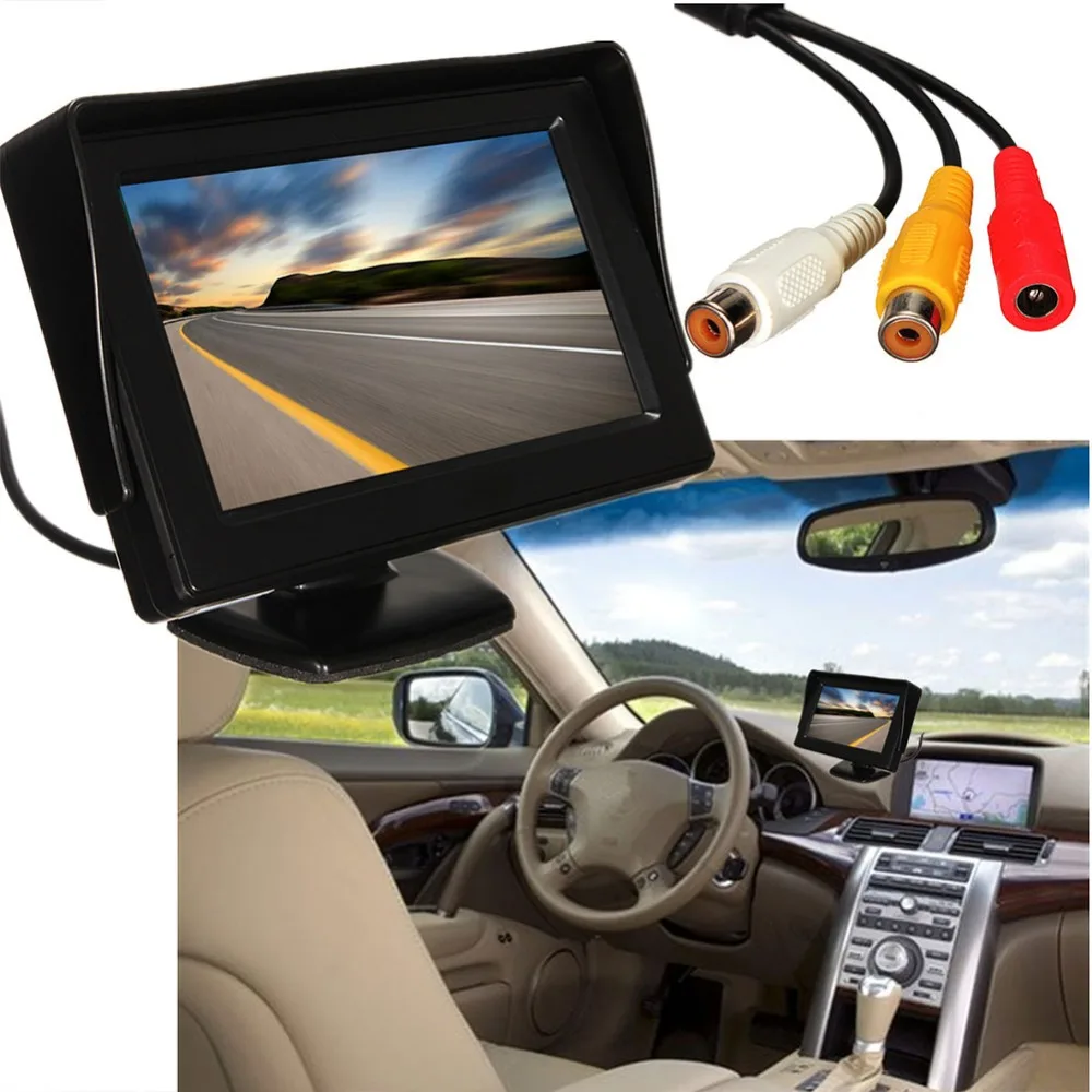 

4.3 Inch Car Sun Visor LCD Rearview Monitor Display Two-Way Video Input Rearview Mirror Screen