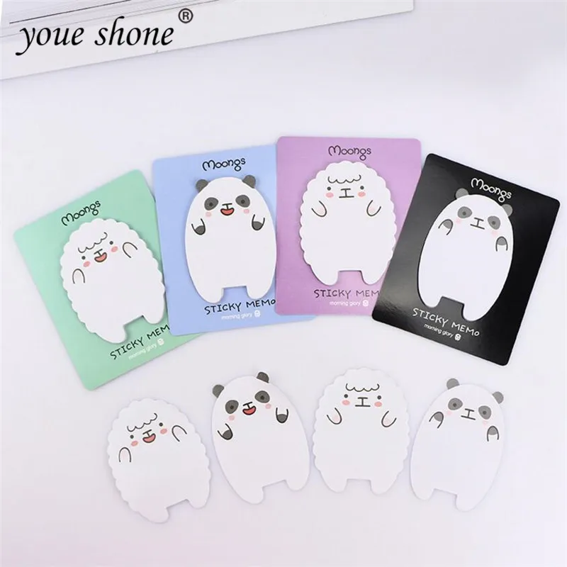 

1PCS New Kawaii stationery Creative Cute Sheep Bear Smilies Sticky Notes Notepad Diy Memo Pads Office Stationery School Supplies