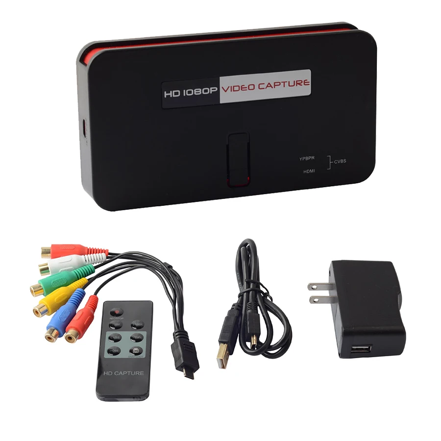 

Ezcap 284 HDMI 1080P HD Video Capture Card with HDMI/AV/Ypbpr Input HDMI Output Save 1080P/720P Video into USB Flash Drive / SD