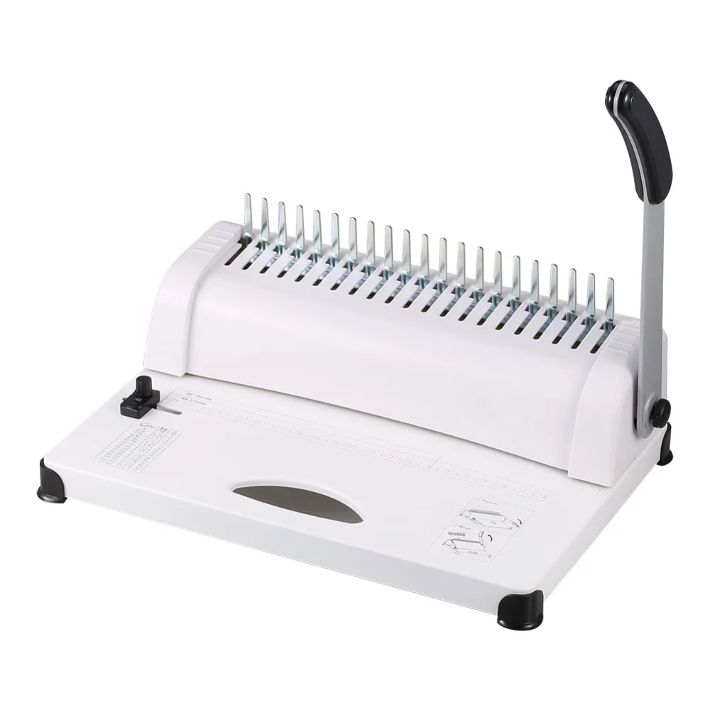 21 Hole Paper Punch Binder Binding Machine with Starter Combs Set 450