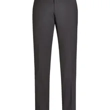 Для мужчин черный костюм отдельный брюки Flat-Front прямые Slim-fit Бизнес костюм штаны Новое поступление для Индивидуальный заказ мужской костюмы Брюки