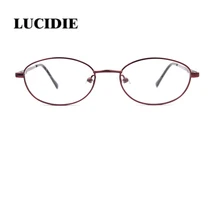 Модная классическая Легкая удобная оправа для очков Женская овальная оправа из нержавеющей стали