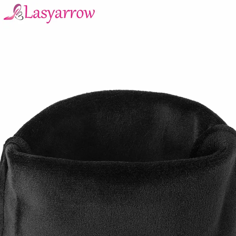 Сапоги Lasyarrow женские на платформе и низком квадратном каблуке Повседневные